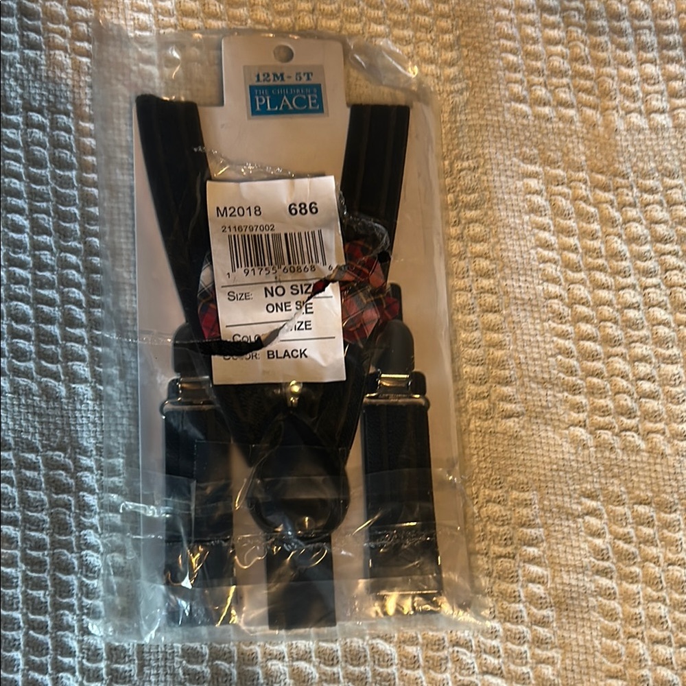 The Children's Place Black Clip-On Suspenders - Men Accessories